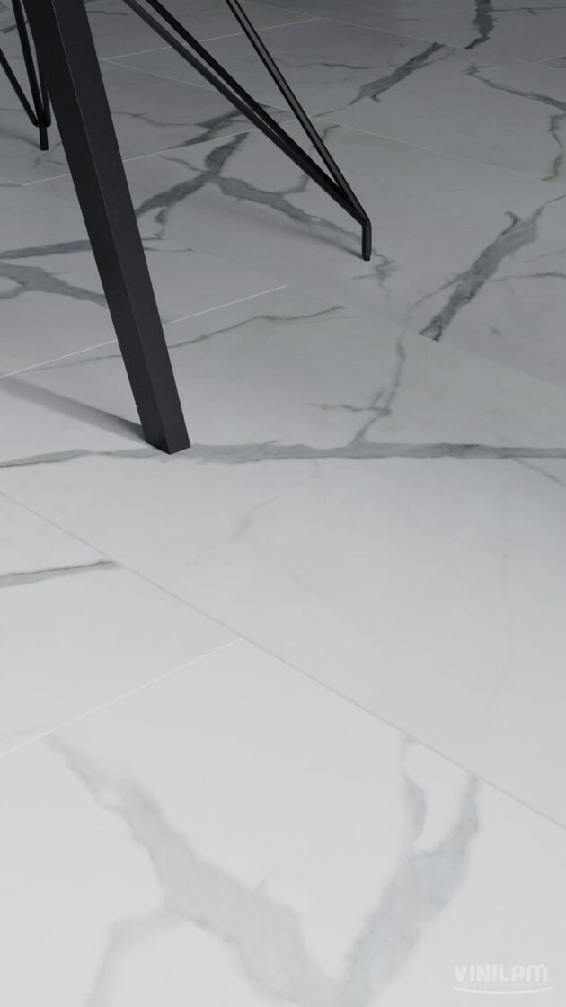 Кварц-виниловый ламинат Vinilam Ceramo Stone 87999 Греческий мрамор