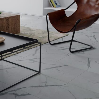 Кварц-виниловый ламинат Vinilam Ceramo Stone 87999 Греческий мрамор
