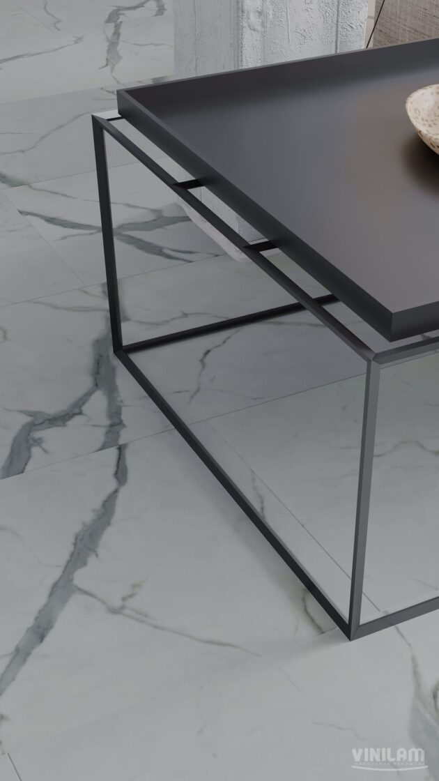 Кварц-виниловый ламинат Vinilam Ceramo Stone 87999 Греческий мрамор