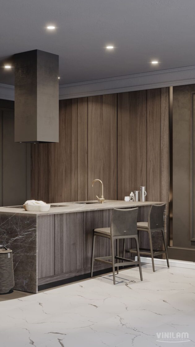Кварц-виниловый ламинат Vinilam Ceramo Stone 83444 Итальянский мрамор