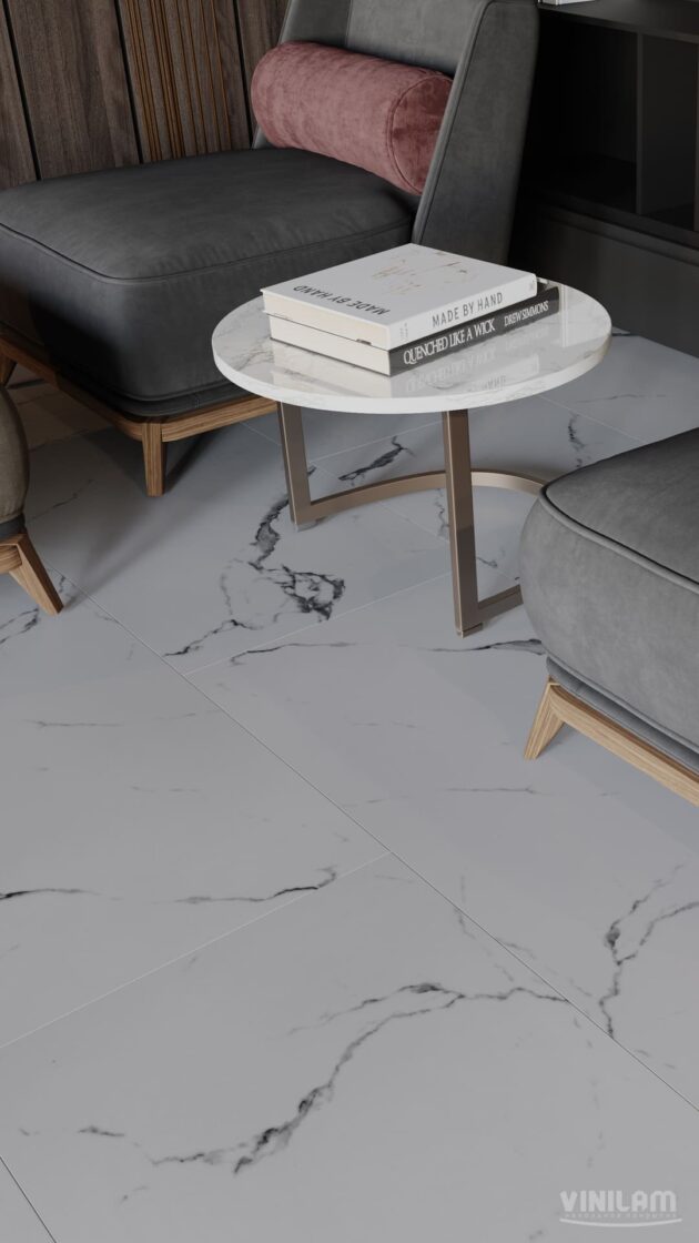 Кварц-виниловый ламинат Vinilam Ceramo Stone 83444 Итальянский мрамор