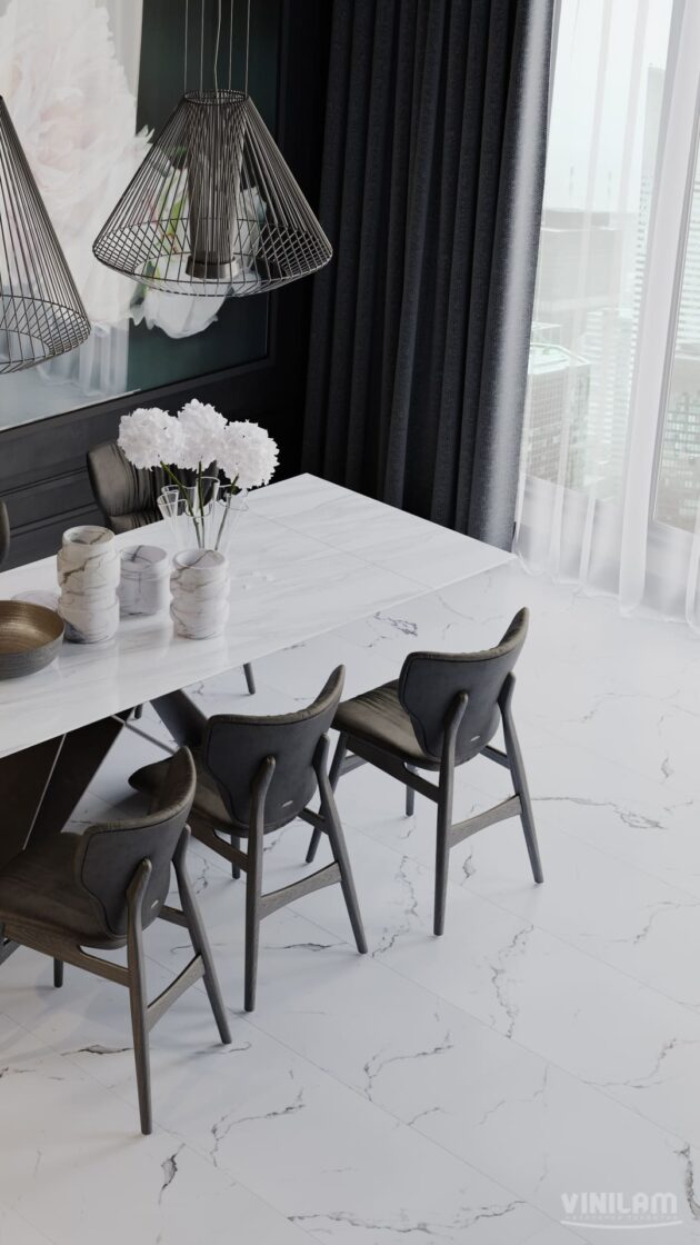Кварц-виниловый ламинат Vinilam Ceramo Stone 83444 Итальянский мрамор