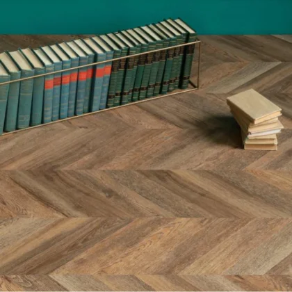 Кварц-виниловая плитка Винилам / Vinilam Chevron Glue RI153610CL4 Шеврон Нормандия