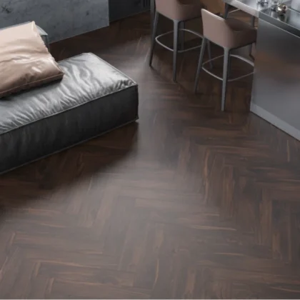 Кварц-виниловая плитка Vinilpol Herringbone Glue 9977 Паркет Да Винчи